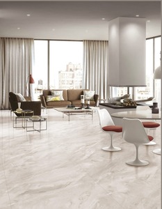 Carrelage pour sol et mur en marbre blanc cassé 1200x1800, dalle en porcelaine grand format, surface décorative intérieure - Product Image 2