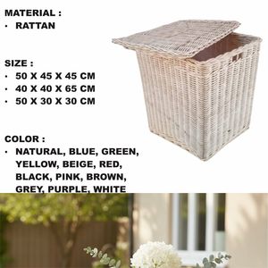 Cesta de lavandería de ratán hecha a mano - Product Image 2