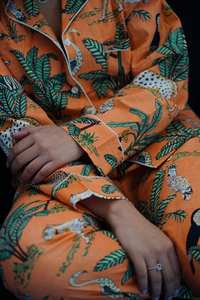 Pijama de algodón para mujer, camisón de verano para la playa, camisón de algodón suave estampado, camisón con botones, camisa de pijama estampada - Product Image 3