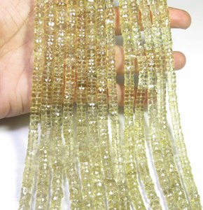 Piedras Preciosas de Cuarzo Natural de Primera Calidad, Forma Heishi de Disco Plano Facetado de 16 Pulgadas, Perlas de 6.5mm con Orificio Central, Gemas Champion para Joyería - Product Image 4