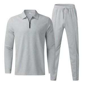 Wholesale Best Price New Fabric Breathable Tracksuit Men Track <b>Suits</b> Polo Shirt and Pants Training <b>Jogging</b> <b>Suit</b> - Product Image 6