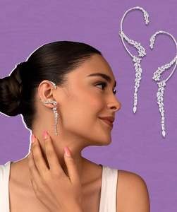 Pendientes de Plata de Primera Calidad con Circonitas para Mujeres y Niñas - Ideales para Bodas y Fiestas Tradicionales - Product Image 1