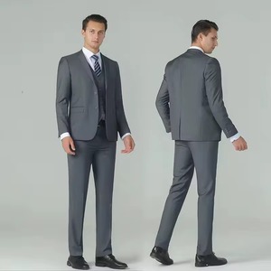 Traje de Negocios Jinteng para Hombre, Corte Entallado, Tallas Grandes, Tres Piezas, Cierre de un Botón, Transpirable e Impermeable, Incluye Chaqueta, Chaleco y Camisa - Product Image 5