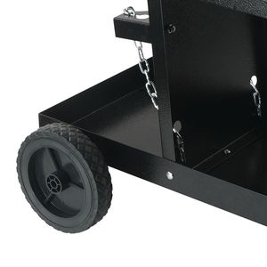 Chariot de soudage robuste 400 lb avec roues pivotantes à 360 degrés, rangement à 3 niveaux pour réservoirs et chaînes de sécurité - Product Image 1