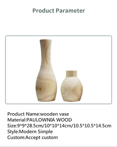 MULTI CRAFT Natural Wooden Handmade Lightweight Classic Customizable Durable Vase <b>Desktop</b> Solid <b>Wood</b> Flower Ornaments - Product Image 6