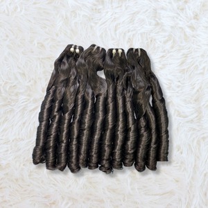 Extensiones de Cabello Rizado, Cabello Humano, Grueso y Voluminoso, Negro Natural, con Clip, para Mujer - Product Image 4