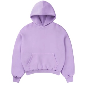 Sweat-shirts de qualité supérieure de couleur lavande, 100% coton, coupe ample, sweat-shirts streetwear, épaules tombantes, meilleurs sweat-shirts d'hiver pour hommes - Product Image 1