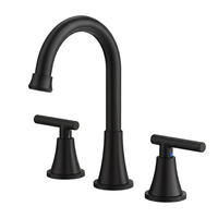 Robinet en acier inoxydable sans plomb à large ouverture pour lavabo de caravane ou de ferme avec siphon escamotable et conduites d'alimentation