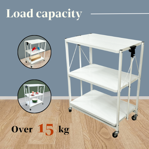 Carrito de cocina de tres capas con ruedas de 360 grados al por mayor - Product Image 5