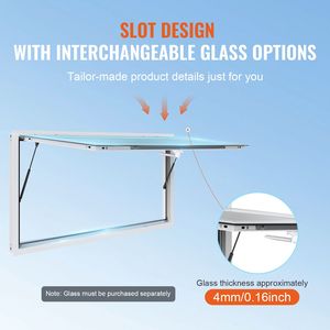 Finestra per Concessioni in Lega di Alluminio 72x48 Pollici per Food Truck, Apertura a 85 Gradi con Tenda e Gancio di Traino - Product Image 3