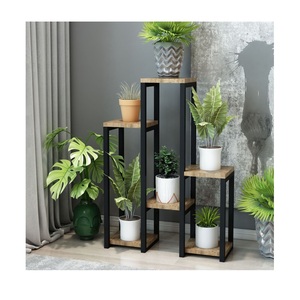 Support de pot de fleurs en métal design, conçu pour des espaces intérieurs et extérieurs élégants, parfait pour la présentation de plantes dans le jardin, le balcon ou le salon. - Product Image 5
