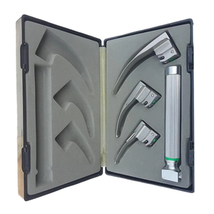 Premium Fiber <b>Optic</b> Laryngoscope Set 3 Blades Stainless Steel Manual Power Customizable Surgical <b>Instrument</b> Kit - Product Image 2