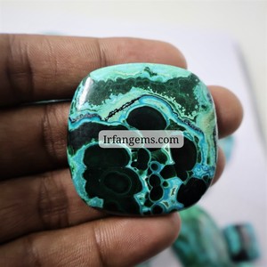 Piedras Preciosas Sueltas de Crisocola y Malaquita 100% Naturales, Cabujón para Joyería, Piedra Mineral en Bruto - Product Image 1