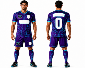 Tenue d'entraînement de football en tissu mesh polyester, conception personnalisée, impression par transfert thermique avec logo personnalisé, fabricant - Product Image 2