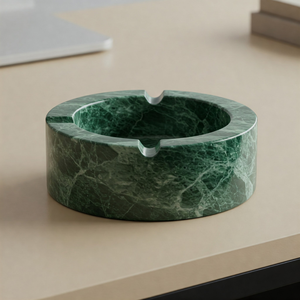 New Stock Arrival High Quality Indoor/Outdoor Tabletop Use Modern Hand Carved Luxury Green <b>Marble</b> Ashtrays Ash Catchers Polished - Product Image 1