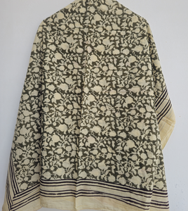 ผ้าปาเรโอผ้าฝ้ายพิมพ์ลายด้วยมือ ผ้าซารองชายหาดสไตล์โบฮีเมียน ลายใบไม้ เป็นมิตรกับสิ่งแวดล้อม ชุดบิกินี่สำหรับผู้หญิง เหมาะสำหรับใส่ไปเที่ยวพักผ่อน - Product Image 4