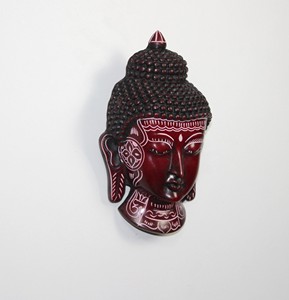 Estatua de Cabeza de Buda de Resina Hecha a Mano con Acabado Grabado, Decoración para el Hogar, Arte Espiritual, Escultura, Busto de Buda de 3.5*2*5.5 Pulgadas - Product Image 1