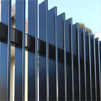Clôture verticale en aluminium pour extérieur, 6/8 pieds, design moderne, panneaux de clôture à lames pour la sécurité et l'intimité, idéale pour la sécurité des piscines