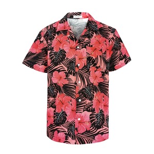 เสื้อฮาวายลายทรอปิคอลแบบสั่งทำ เสื้อชายหาดแขนสั้นติดกระดุม เสื้อลำลองฤดูร้อน สั่งผลิตแบบซับลิเมชั่น ขายส่ง OEM - Product Image 3