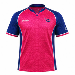 เสื้อคริกเก็ต Dravelle Industry Pro ราคาโรงงาน OEM ผลิตตามสั่ง ผ้าโพลีเอสเตอร์ซับลิเมชั่น แห้งเร็ว สำหรับกีฬา - Product Image 2
