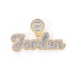 Pendentif Brooklyn en Moissanite pour Homme, Argent 925, Léger, Style Hip Hop, Bijou Personnalisé avec Nom, Diamant Certifié, Cadeau - Product Image 6