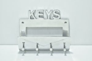 <b>Wall</b> Mounted <b>Key</b> <b>Hook</b> with Mail Holder Metal <b>Key</b> <b>hooks</b> with Envelope Organizer for Home Office Entryway - Product Image 2