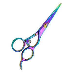 Ciseaux de coiffure professionnels multicolores pour droitiers, manche moyen, design pivotant, acier inoxydable de qualité supérieure, pour salon de coiffure - Product Image 3