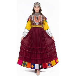Robe afghane traditionnelle brodée à la main, style Kuchi, pour femmes, grande taille, culture pachtoune, robes Kuchi afghanes. - Product Image 6
