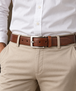Ceintures élégantes en cuir véritable pour hommes, ceintures de taille tendance, boucle de qualité supérieure, personnalisation de la marque, fournisseur en gros - Product Image 6