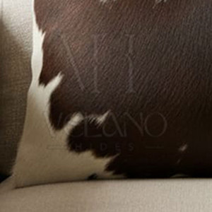 Rustic Western Style Cowhide Cushion Patchwork Cowhide Cushion Cover Decorative Genuine Leather Cowhide <b>Pillow</b> <b>Soft</b> Fur Cowhide - Product Image 2