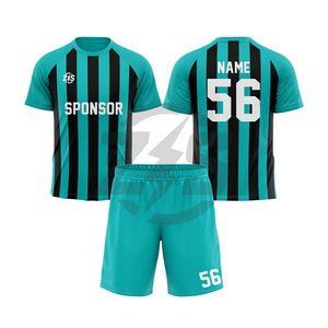 เซอร์เซีย อินเตอร์เนชั่นแนลชุดเสื้อฟุตบอลลายทางสีแดงดำสำหรับผู้ชายผู้ใหญ่ โพลีเอสเตอร์ระบายอากาศได้ดี พิมพ์ลายแบบซับลิเมชั่น ชื่อและหมายเลขแบบกำหนดเอง - Product Image 5