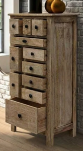 Wooden Drawer Cabinet Solid Wood Bedroom Living Room <b>Shoe</b> Cabinet Modular Adjustable Height Large Capacity Space Saving Handmade - Product Image 3