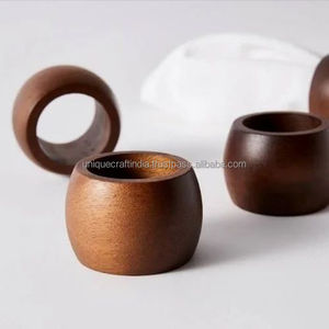 Anillos de Servilleta de Madera Vintage, Soportes Artísticos Inspirados en Anillos de Dedo, Decoración Elegante para Mesa, Juego de Porta Servilletas para Eventos - Product Image 4