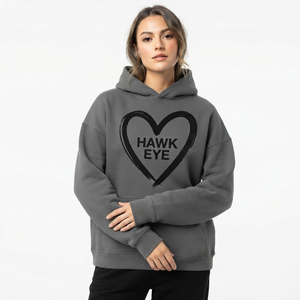 Sudadera con Capucha Extra Grande para Mujer, Personalizada, con Hombros Caídos y Logotipo Frontal Impreso, Estilo Urbano - Product Image 3