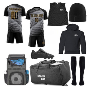 Tenues de football de style actuel pour usage extérieur, en matière douce, vêtements de sport, logo personnalisé, tenues d'entraînement de football unisexes - Product Image 1