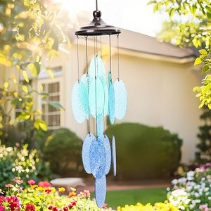 Carillon à vent en perles de verre faites à la main - Ornement suspendu pour fenêtre extérieure, décoration de jardin et de patio, améliorant l'ambiance - Product Image 1