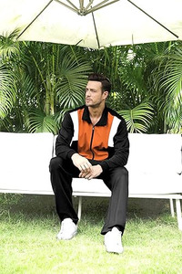 "Men's Color block Tracksuit Orange, Black, and <b>White</b> Full <b>Zip</b> Jacket & Matching Jogger Pants Athletic Warm-<b>Up</b> Set" - Product Image 5