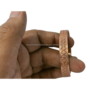 Brazalete de Cobre Puro Ecológico, Terapia Bio, para Aliviar el Dolor de Artritis, Tendinitis y Articulaciones, Ajustable, Joyería Unisex - Product Image 1