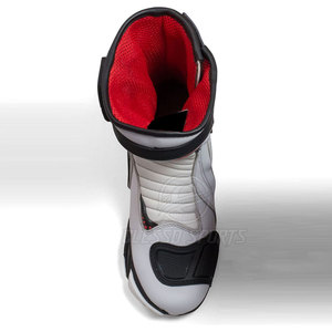 Chaussures de moto en cuir antidérapantes et imperméables pour hommes, chaussures de protection pour la conduite - Product Image 5