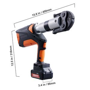 Pinza Crimpatrice Professionale a Batteria 18V con Rotazione a 360 Gradi per Tubi in Acciaio Inox, Rame e PEX da 1/2'' a 2'' - Product Image 4