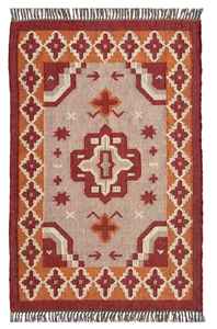 Tapis kilim en jute et laine, lavables et biologiques, tissés à la main, pour salon, chambre et bureau - Product Image 5