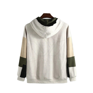 Men's White Pullover <b>Hoodie</b> Solid Color Long Sleeve Regular Fit Plain Casual Hooded Top Autumn Wear - Product Image 3