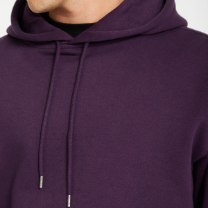 <b>Men</b> Hooded Pullover Sweatshirt Oversized Fit Solid Color <b>Fleece</b> Casual Wear for Autumn - Product Image 6