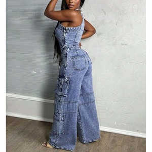 Women Summer Breathable High Quality Knitted Romper Casual Sleeveless Jumpsuit Soft Stretch Loose Fit Polyester/Cotton Full - Product Image 3