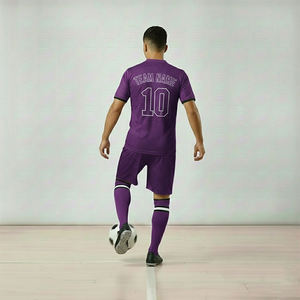 ชุดฟุตบอลพิมพ์โลโก้ขายส่ง ชุดทีมฟุตบอลสั่งทำพิเศษ ชุดฟุตบอลระบายอากาศได้ดี - Product Image 3