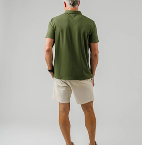 Camiseta Polo Clásica para Hombre, Corte Regular, Color Sólido, Transpirable, Camiseta Polo de Golf, Venta al por Mayor, OEM, ODM, Camisetas Polo Premium - Product Image 3