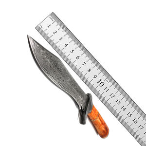 Cuchillo Bowie FOX IMPEX de Acero de Damasco con Mango de Madera, Diseño Compacto Personalizado, Duradero, para Supervivencia, Caza, Camping y Actividades al Aire Libre, de Alta Calidad - Product Image 1