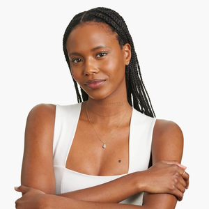 Collar de diamantes cultivados en laboratorio de 0.50 ct, corte redondo, joyería fina, colgante de regalo para mujer, acabado en oro, proveedor mayorista OEM. - Product Image 2