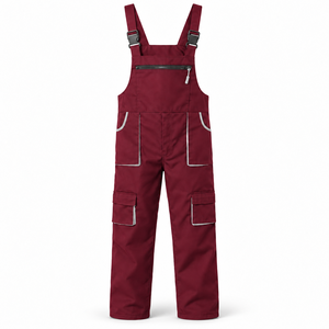 Salopette de travail OEM pour homme avec poche poitrine zippée, rangement utilitaire, bretelles réglables, pour l'entretien industriel - Product Image 1