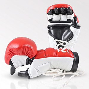Professional MMA Boxing Gloves PU Leather Lace-Up Half-Finger Breathable Lightweight 12oz/7oz Unisex Adult Training for MMA - Product Image 5